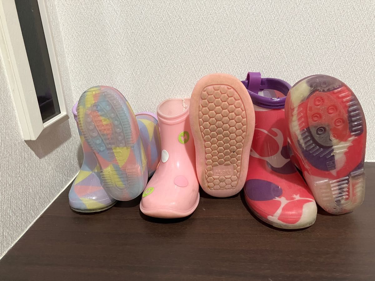 ベビー靴 8足セット　長靴　レインブーツ　13㎝〜15㎝　女の子用　サンダル　ハッカ