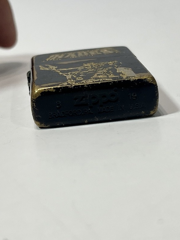 Zippo ジッポ オイル ライター アナザーゴッド HADES ハーデス BRADFORD.PA. B 19 USED R504の画像6