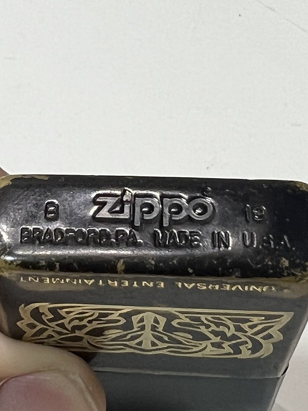 Zippo ジッポ オイル ライター アナザーゴッド HADES ハーデス BRADFORD.PA. B 19 USED R504の画像7