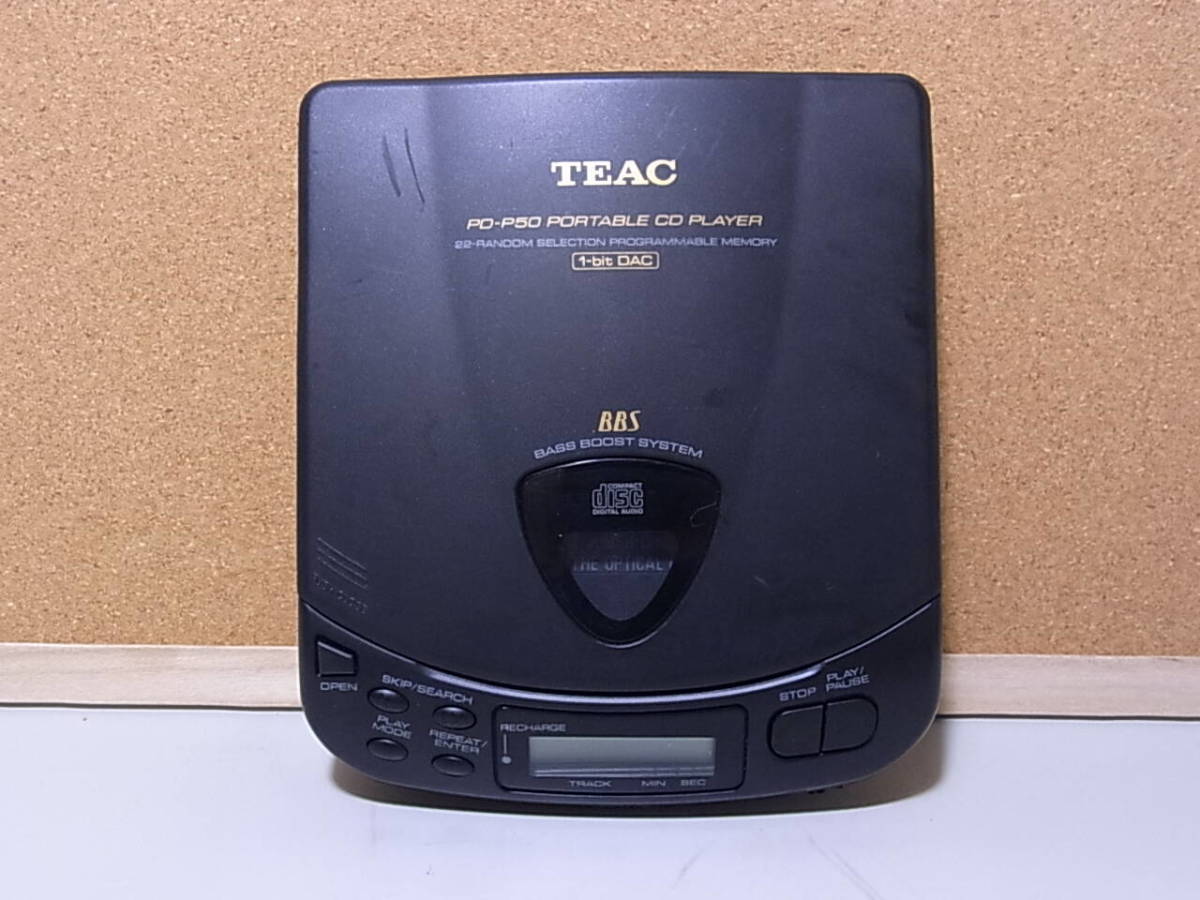 ◎G/717●ティアック TEAC☆ポータブルCDプレーヤー☆PD-P50☆動作不明☆ジャンク_画像1