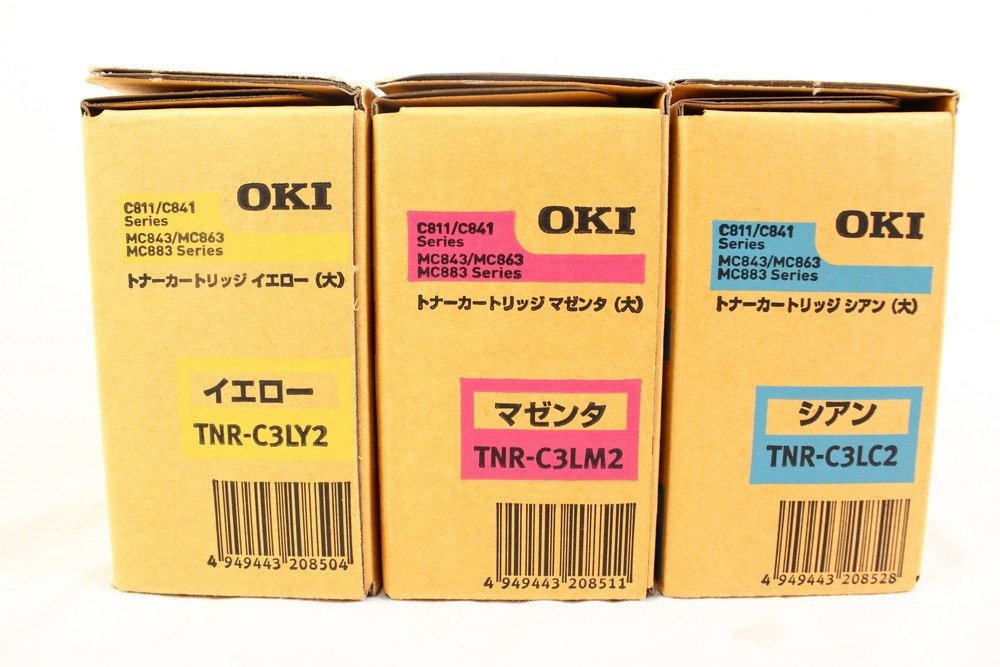 未使用 OKI 純正 トナー TNR-C3LY2 M2 C2 3色(シアン・マゼンタ