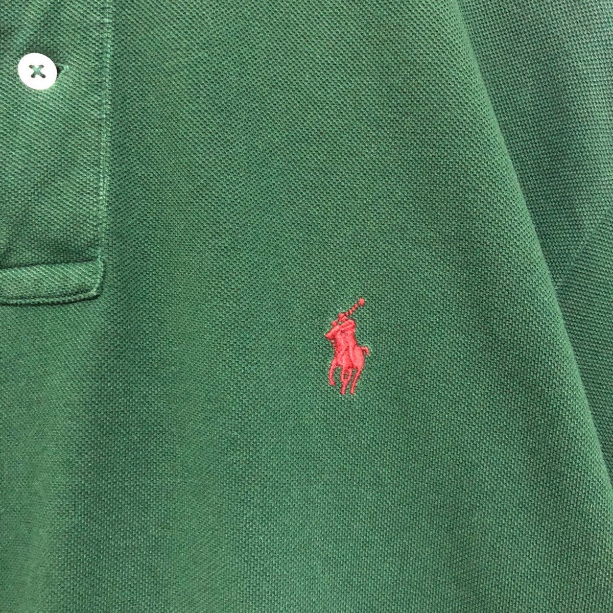 【人気カラー】緑 深緑 XL ポロ ラルフローレン ポロシャツ グリーン 刺繍