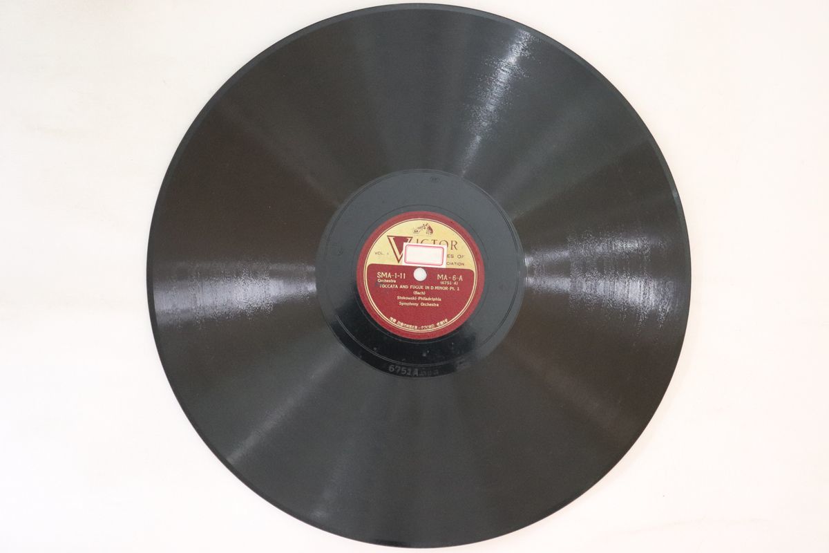 78RPM/SP Stokowski - Philadelphia Symphony ORCHESTRA Toccata And Fugue In D Minor (Bach) Pt.1 / Pt.2 MA6 VICTOR 12 /00500