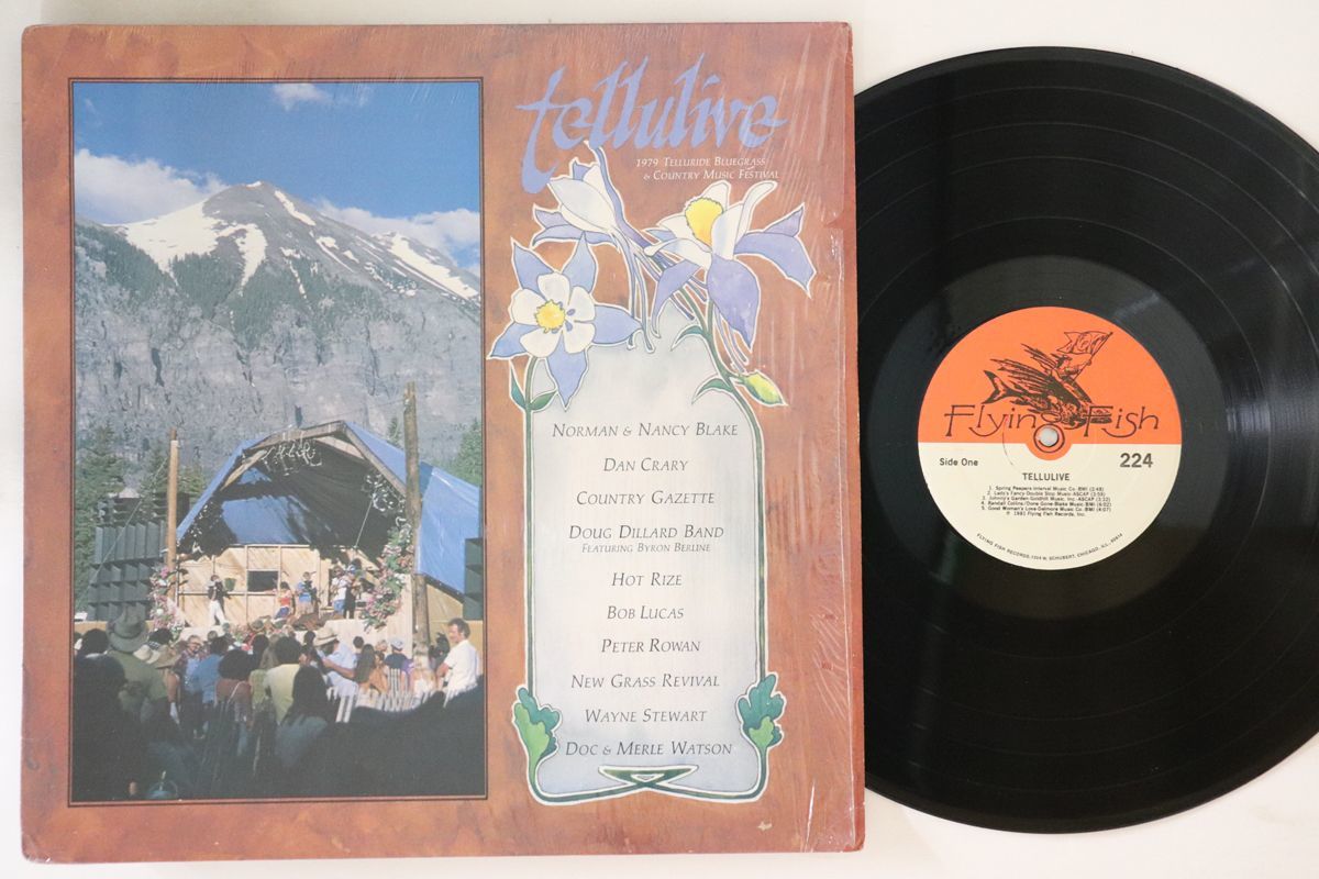 米LP Various Tellulive 1979 Telluride Bluegrass & Country Music Festival FF224 FLYING FISH /00260_画像1