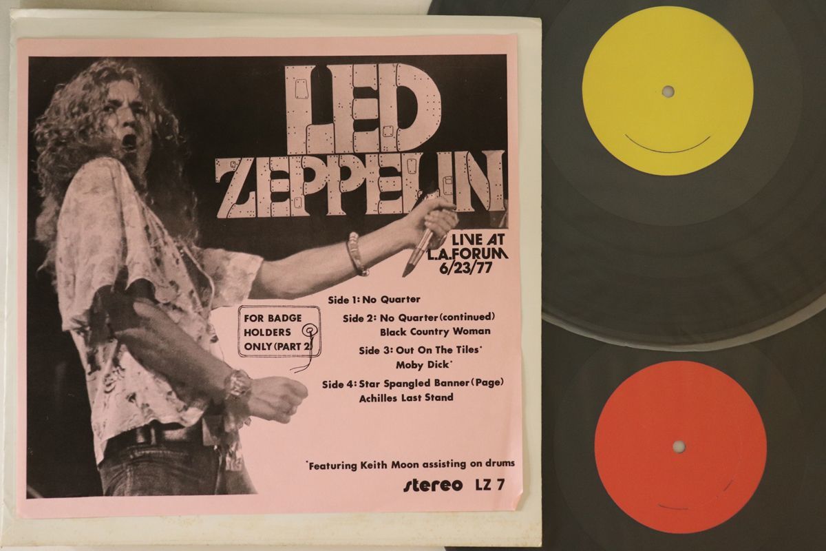 最新のデザイン 米2discs LP Led Zeppelin For Badge Holders Only Part 2 LZ7 NOT ON  LABAL /00520