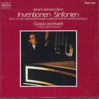 CD Gustav Leonhardt Bach : Inventionen & Sinfonien BVCC5151 BMG /00110_画像1