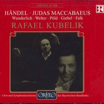 独2discs CD Rafael Kubelik Handel: Judas Maccabaeus C4759921 ORFEO /00220_画像1
