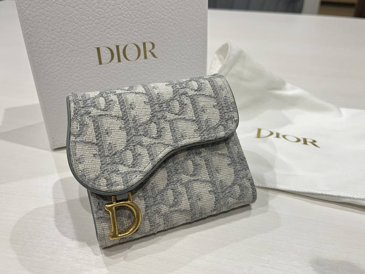 DIOR ディオール サドル ロータスウォレット 三つ折り財布-