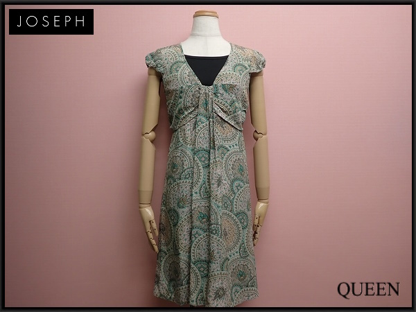 БЕСПЛАТНАЯ ДОСТАВКА JOSEPH Total Pattern One Piece ・ 0 ◆ Joseph/Silk/French Togh/23*5*2-19