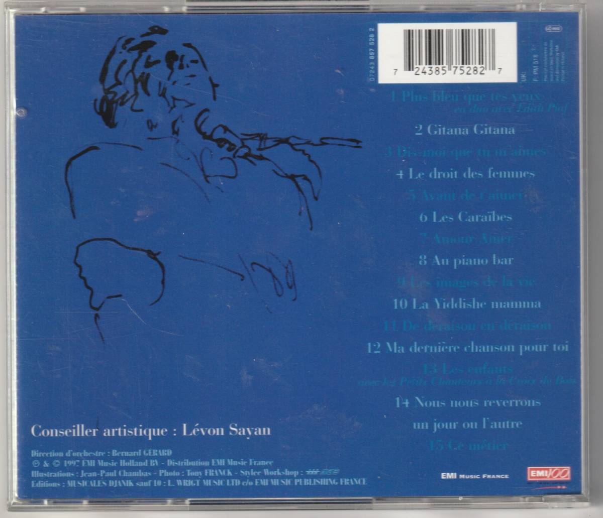 シャルル・アズナブール aznavor Plus blue.. フランス盤CDの画像2