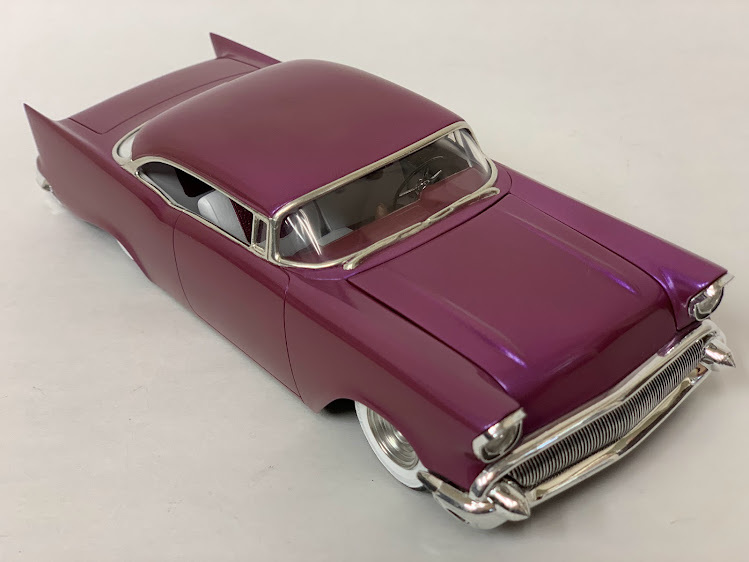 57 Chevy Bel Air Chop Top Custom ベルエア チョップトップ カスタム 1/25＊Hot Rod Kustom Lowrider ホットロッド ローライダー レベル_画像3