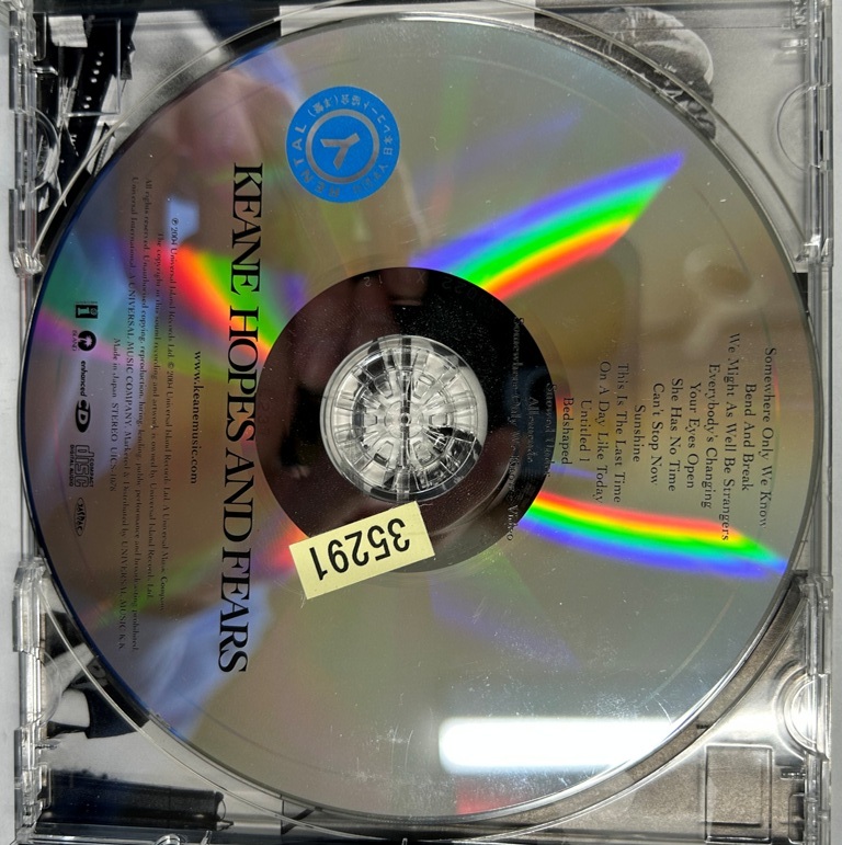【送料無料】cd46485◆キーン/ホープス・アンド・フィアーズ（アルバム）/中古品【CD】_画像3
