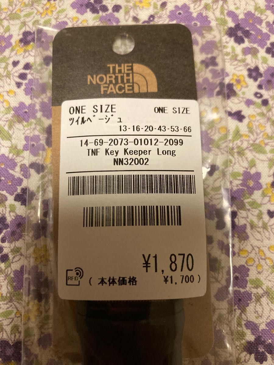 THE NORTH FACE ノースフェイス 簡易カラビナバックル付 キーホルダー NN32002 ツイルベージュ