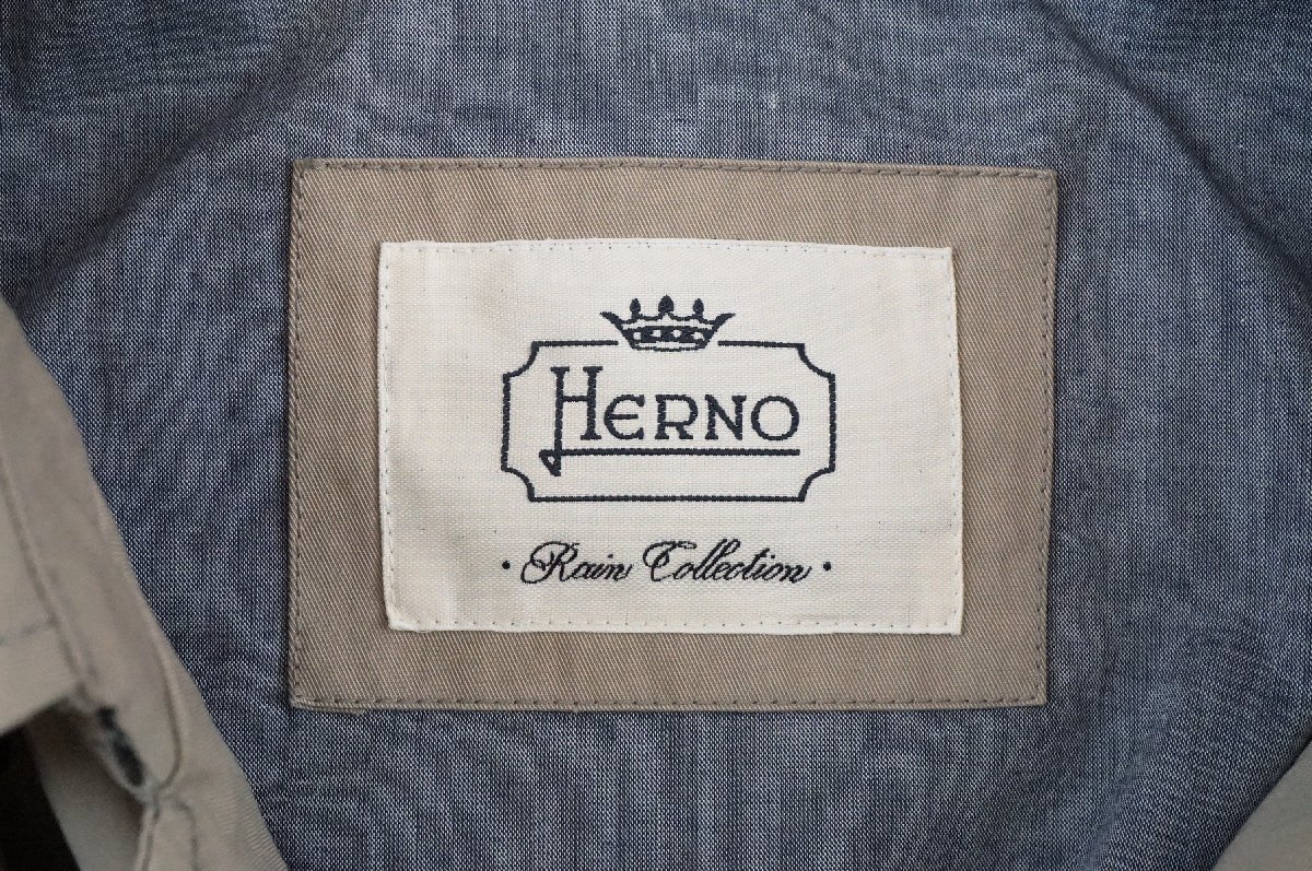 【送料無料】 HERNO ヘルノ ショート トレンチ コート ジャケット ベージュ GC0020U-19193-2500 サイズ44_画像3