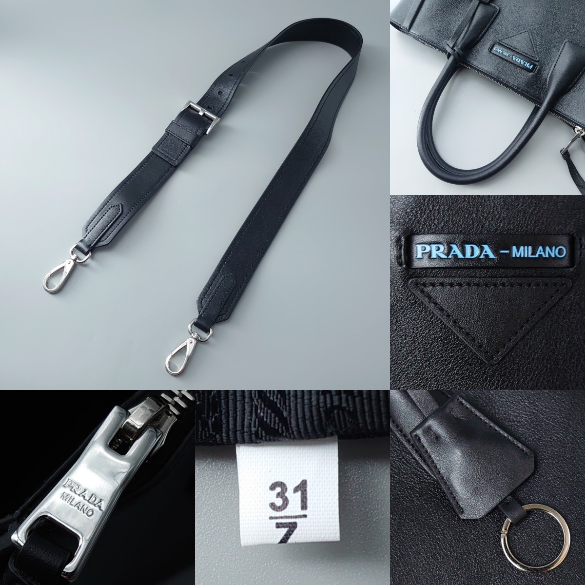 1円 極美品 PRADA プラダ トートバッグ 2way コンセプト オールレザー