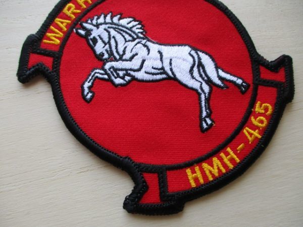 【送料無料】アメリカ海兵隊HMH-465 WARHORSEパッチ刺繍ワッペン/CH-53EヘリコプターpatchマリーンMARINE米海兵隊USMC米軍USミリタリー M82_画像2