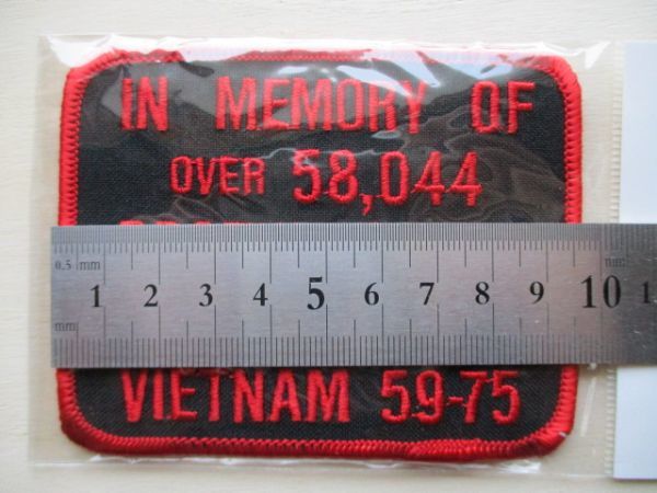 【送料無料】ベトナム戦争IN MEMORY OF 58044 BROTHERS WHO NEVER RETURNED VIETNAM 55-75パッチ ワッペン/ナム戦PATCH南ベトナム軍 M84_画像9