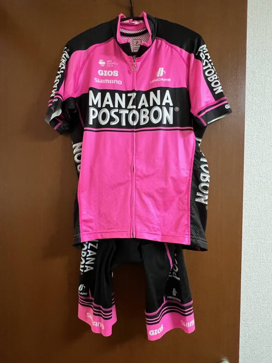 1回限定ブラックフライデー値下げ!超美品! HINCAPIE製 GIOS ジオス MANZANA POSTOBON レプリカジャージ 上下セット おまけ付き です!_画像1