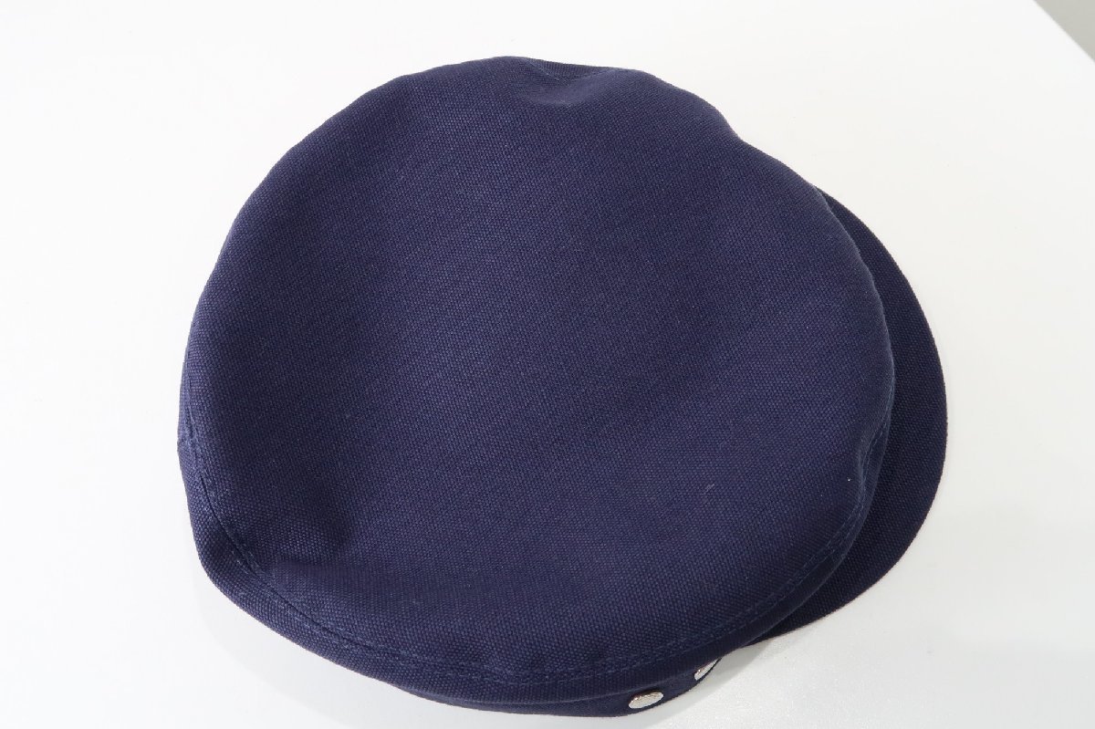 21年春夏 新品 エルメス レディース ハット 帽子 キャップ 56 ネイビー
