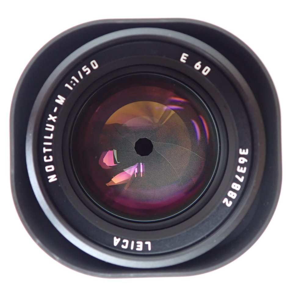 ☆1円 美品 ライカ NOCTILUX-M 50mm F1.0 E60 標準レンズ/11822/純正フィルター・キャップ・箱付/フード組込/ノクティルックス&1860600083_画像2