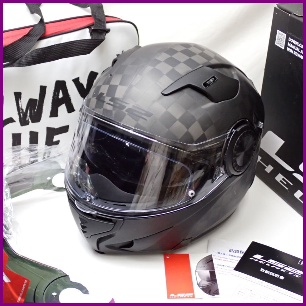 Yahoo!オークション - ☆LS2 VORTEX カーボン フルフェイスヘルメット・...