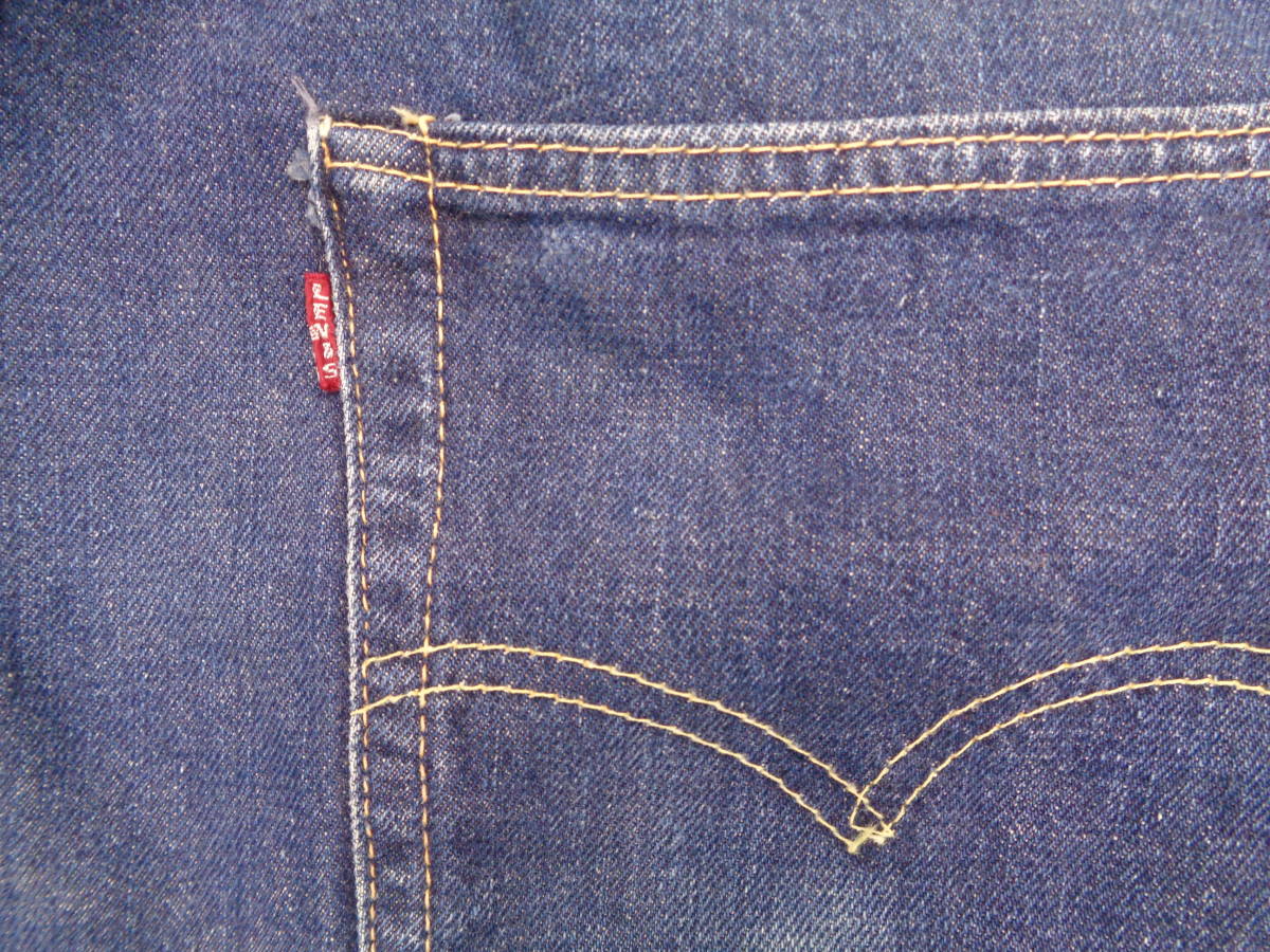  激レア！オリジナル 1962年～64年頃のLEVI'S 501 XX 紙パッチギャラ無し(紙パッチ表記 36×34) デニムブルー実寸約33インチ_画像4