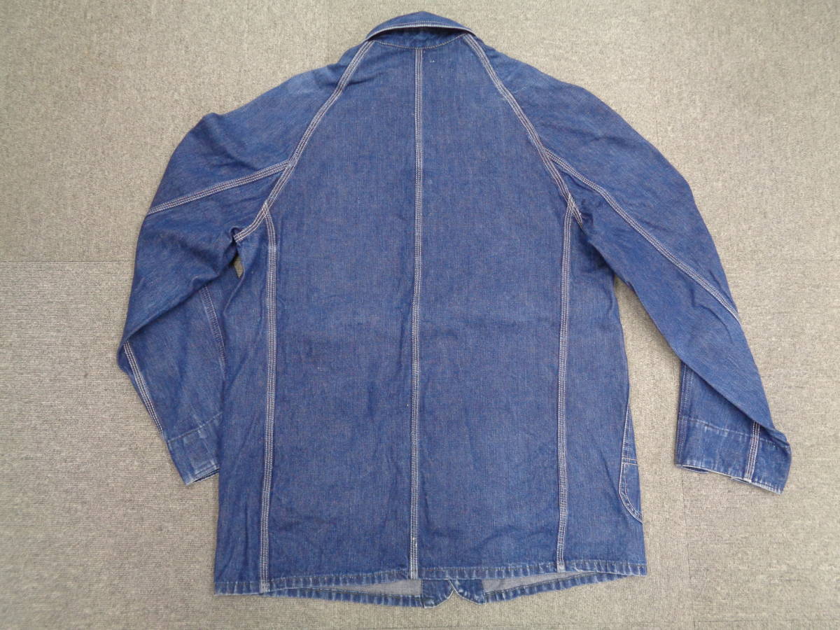 激レア！ 40年代 PAY DAY ラグランスリーブ 台襟付き Railroad / Coverall Jacket　デニムブルー_画像2