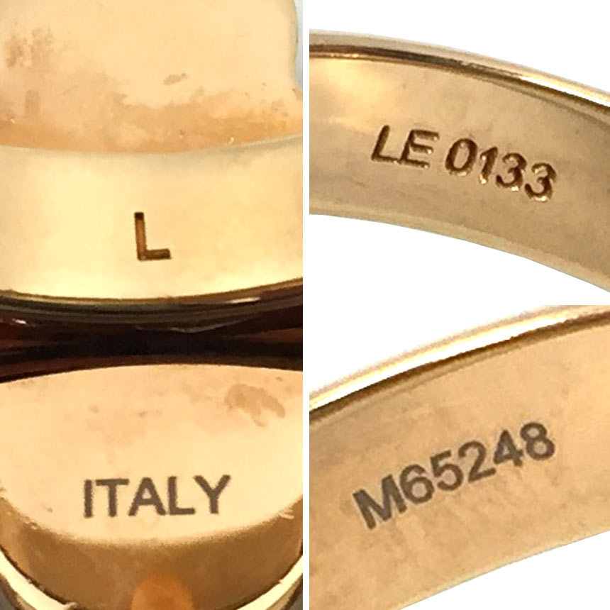  Louis Vuitton LOUIS VUITTON ring burglar b letter zL size monogram flower lady's accessory aq7896