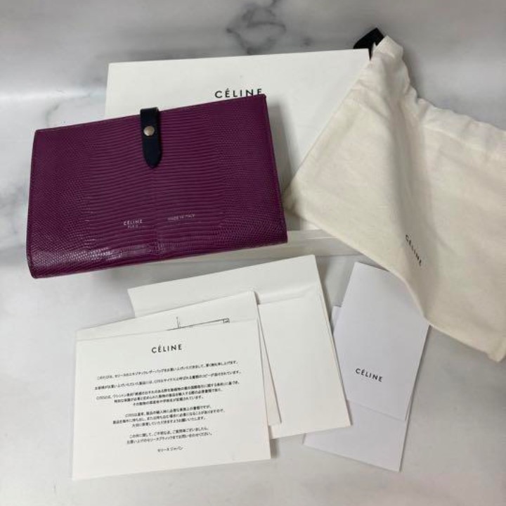 0507 CELINE セリーヌ 超希少品 リザード ストラップ ラージ マルチ