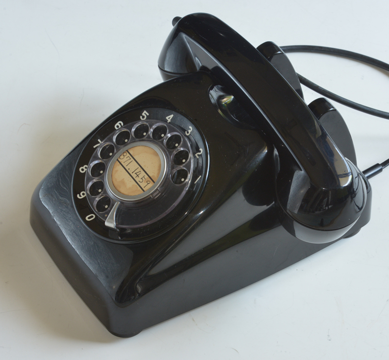 black telephone 600-A1 1967 year 12 month Japan electro- confidence telephone . company Junk [T013]