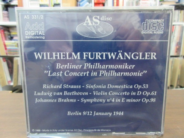 天5//2CD//無傷!!★伊盤★フルトヴェングラー（Wilhelm Furtwangler）／Last Concert in Philharmonie Berlin 1944_画像3