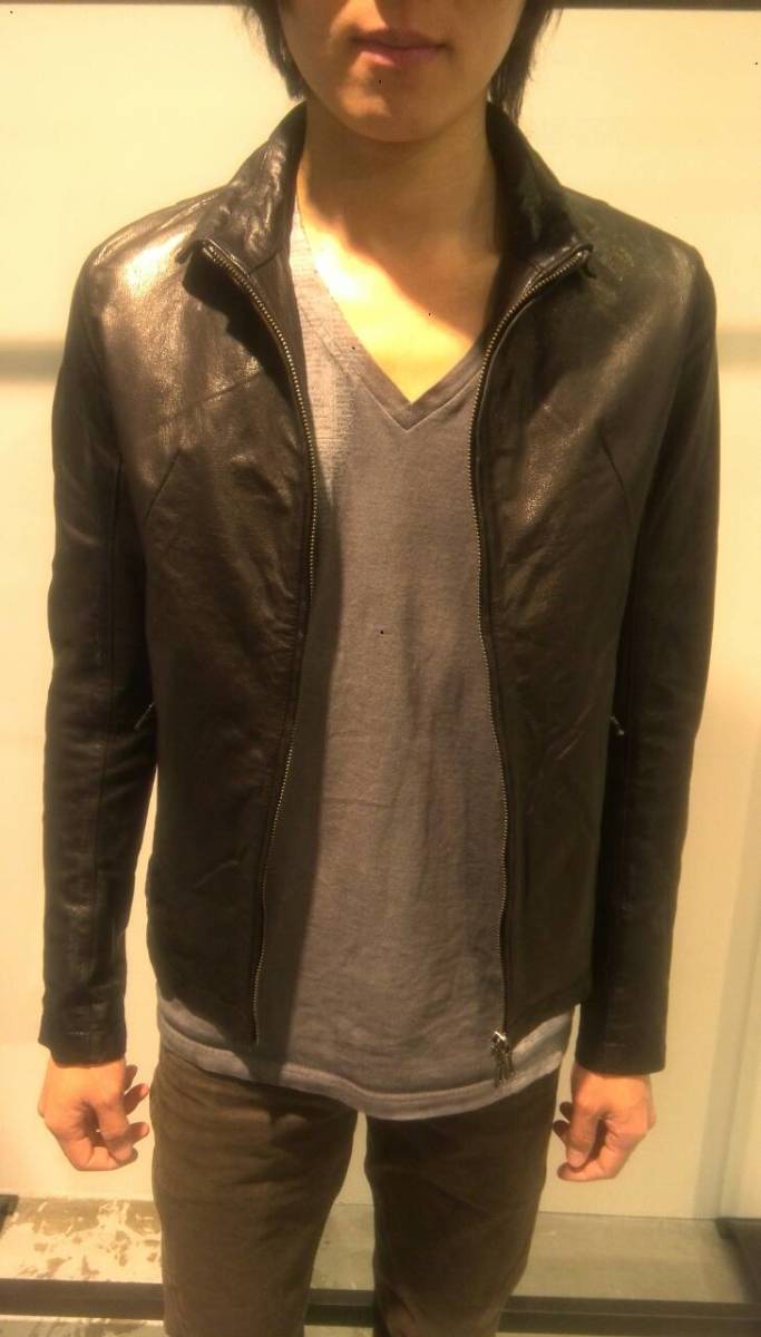 [ beautiful goods ] shellac SHELLACgo-to leather single rider's jacket size 44