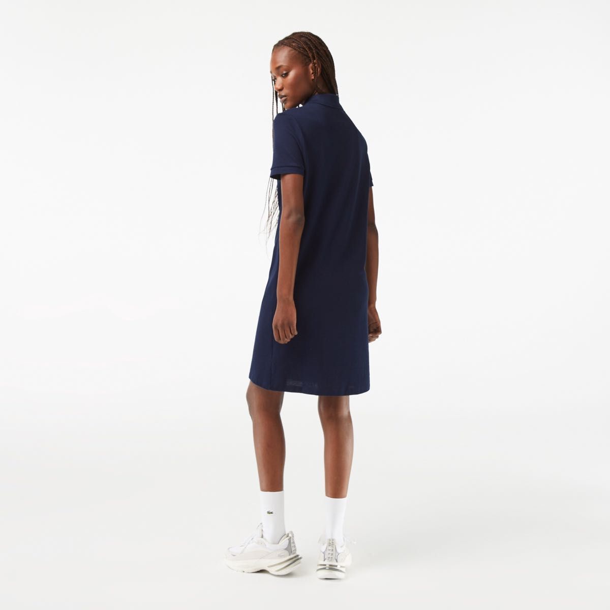 LACOSTE】ラコステ ベーシックポロドレス ネイビー Lサイズ | www