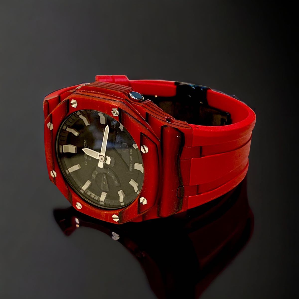 本体付き】G-SHOCK GA-2100付き ラバーベルトセット メタル カシオーク