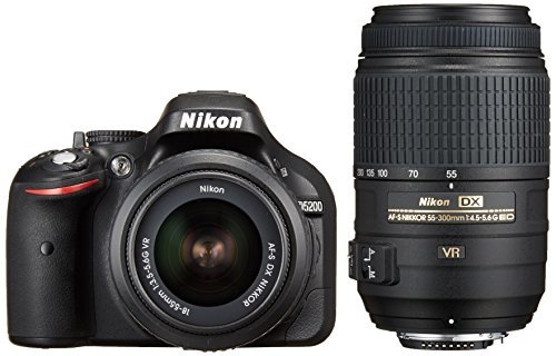 Nikon デジタル一眼レフカメラ D5200 ダブルズームキット AF-S DX NIKKOR 1(中古品)_画像1