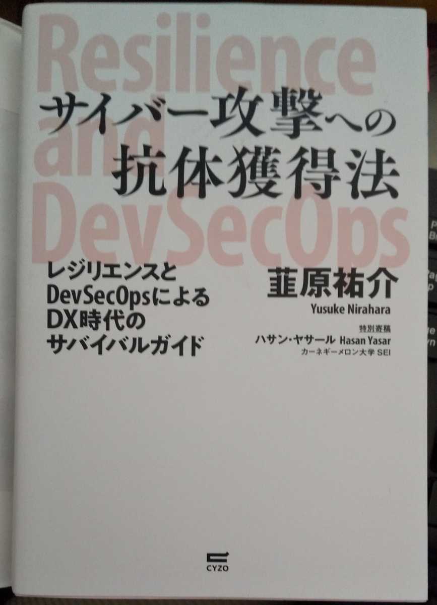 サイバー攻撃への抗体獲得法 〜レジリエンスとDevSecOpsによるDX時代のサバイバルガイド　韮原祐介 (著)