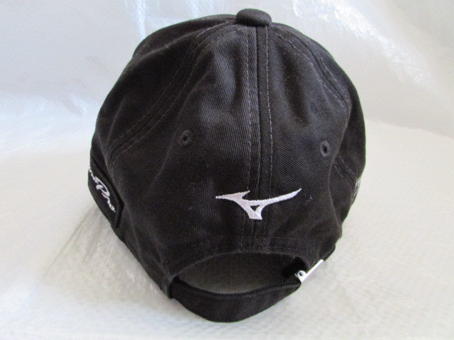 USED goods attrition light ... dirt equipped YORO JAPAN Mizuno Pro cap MIZUNO PRO Golf hat color black group size 56~60cm postage outside fixed form 300 jpy ~