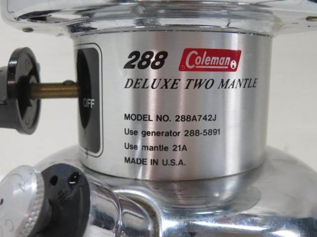 高さ32.0㎝☆Coleman 288A742J ホワイトガソリンランタン 288 DELUXE