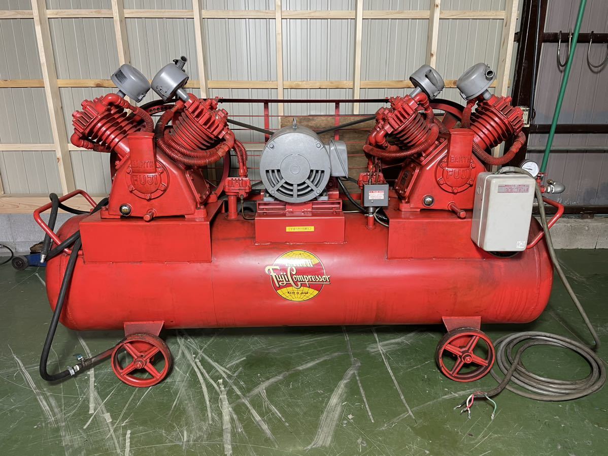 福袋 2機搭載 OW35 ※引き取り限定※富士コンプレッサー 7.5kw 三相200V タンク容量317L 10馬力 コンプレッサー 福袋 2機搭載 OW35 ※引き取り限定※富士コンプレッサー 7.5kw 三相200V タンク容量317L 10馬力 コンプレッサー