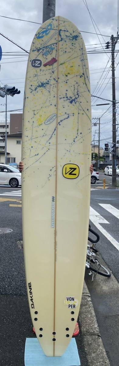 ☆稀少・激安！AQUARIUS SURFBOARDS(湘南レジェンド・河村正美プロシェイプ・mami shape)オールラウンドモデル 9'１”USED_画像2