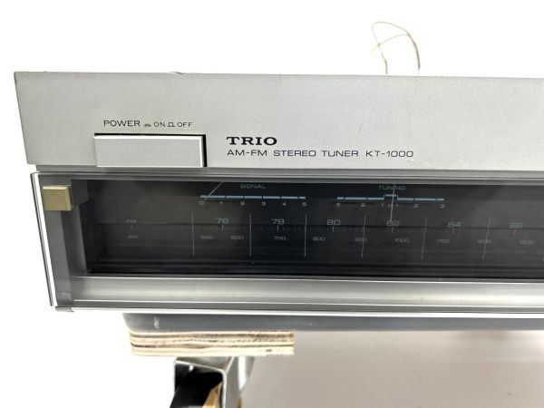 Z149-W1-798 TRIO トリオ AM-FM AM/FM ステレオチューナー KT-1000 チューナー ヴィンテージ レトロ アンティーク 通電確認済み③の画像2