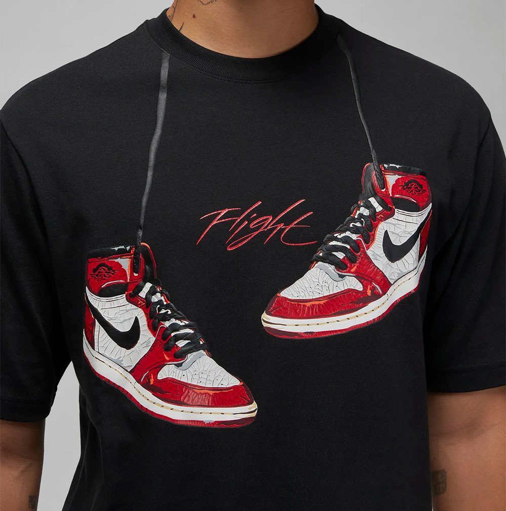 L NIKE ジョーダン1985メンズTシャツ FD0536-010 ブラック AirJordan1 chicago