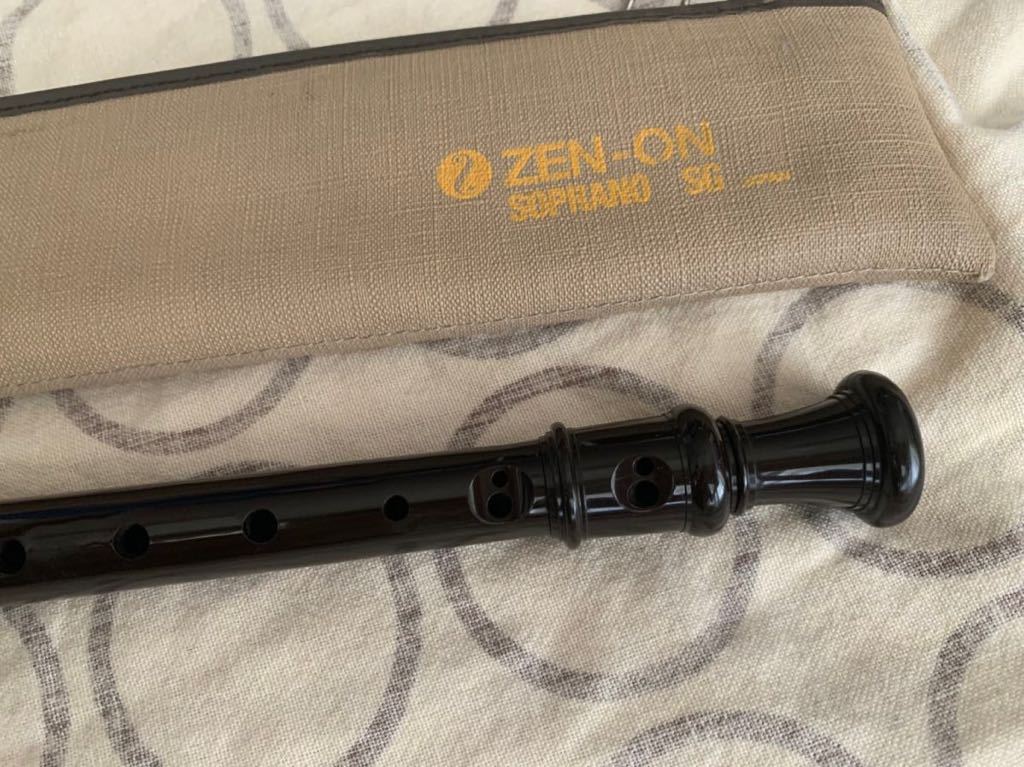 中古 ZEN-ON ソプラノリコーダー SG 日本製 記名あり②_画像3