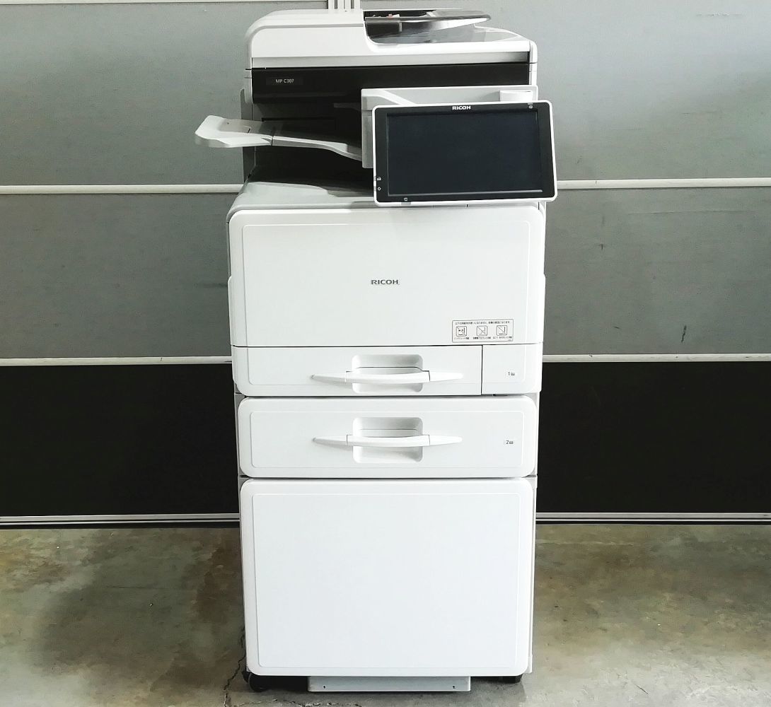 印刷枚数、40752枚】RICOH A4 カラー コピー機 複合機 MP C307 SPF