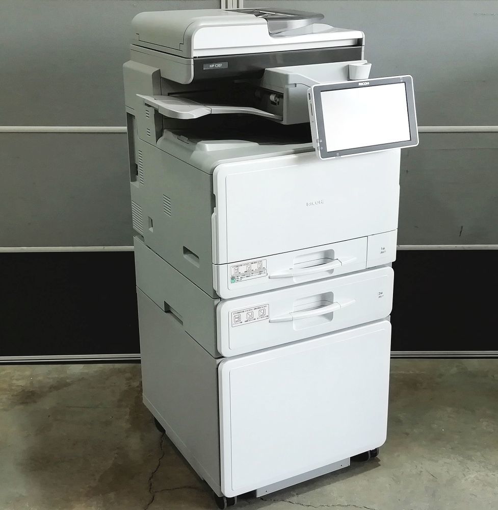 印刷枚数、26966枚】RICOH A4カラーコピー機 複合機 MP C307 SPF