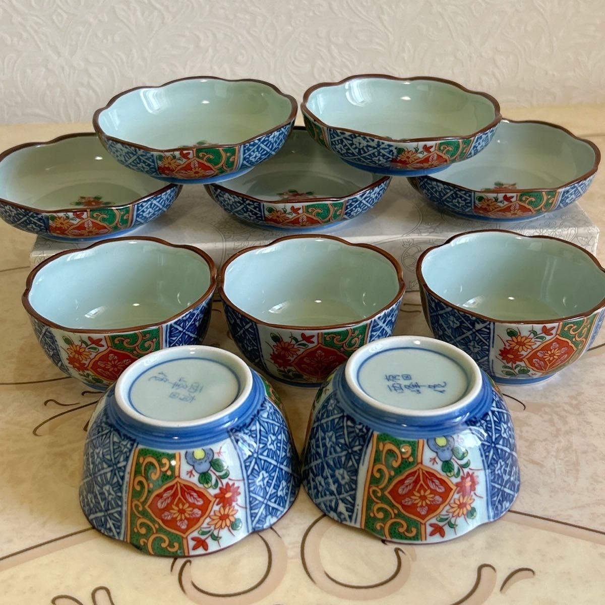 有田焼 西峰窯 皿 小鉢揃 10枚セット 和食器 古伊万里 色絵 金彩 有田焼 西峰窯 皿 小鉢揃 10枚セット 和食器 古伊万里 色絵 金彩