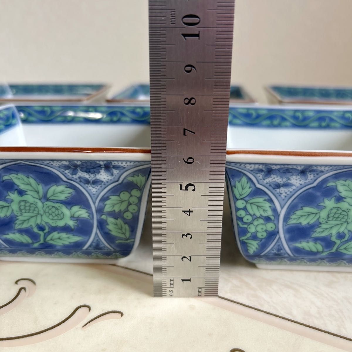 美濃焼 前畑陶器 庫山窯 小鉢揃 5客セット 角鉢 青華緑彩|Yahoo 美濃焼 前畑陶器 庫山窯 小鉢揃 5客セット 角鉢 青華緑彩|Yahoo