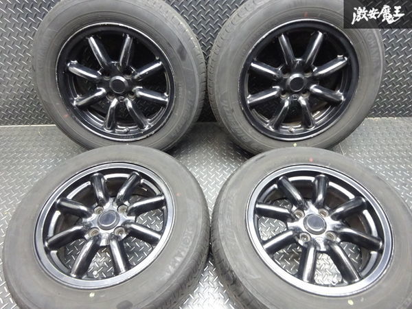 ○ブラックレーシング BR 8スポーク 14インチ 6J +40 PCD 100 4H ハブ