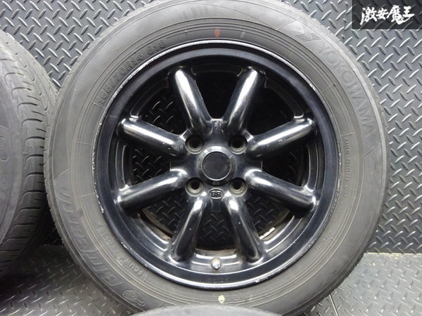 ○ブラックレーシング BR 8スポーク 14インチ 6J +40 PCD 100 4H ハブ