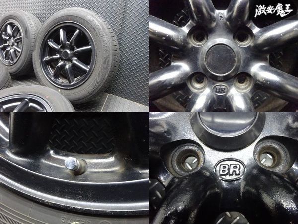 ○ブラックレーシング BR 8スポーク 14インチ 6J +40 PCD 100 4H ハブ